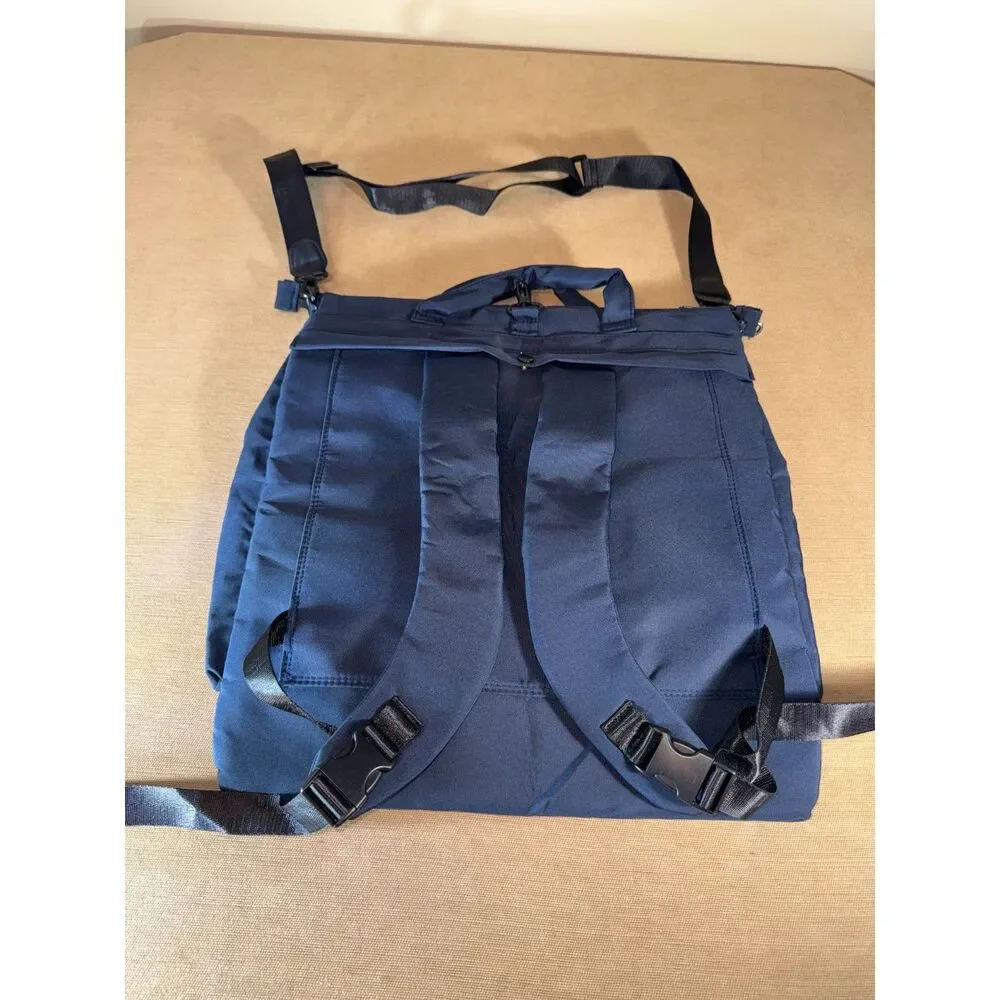 Navy Blue fabric Generic laptop bag, backpack.